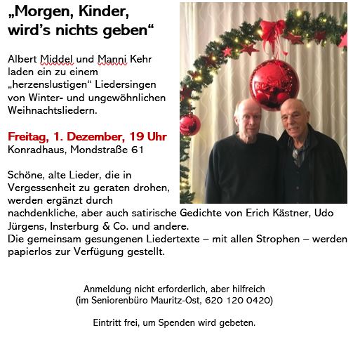 Adventssingen für Senioren