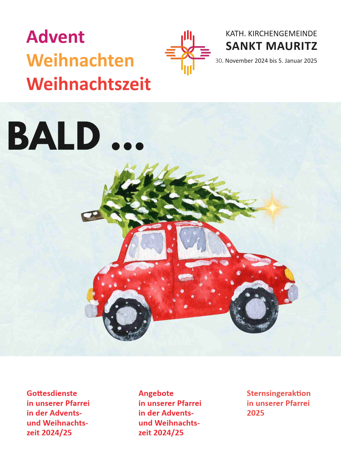 Titelseite Advents- und Weihnachtsflyer 2024
