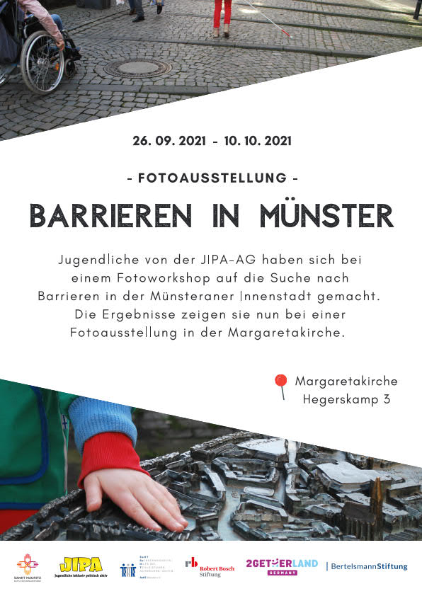 Plakat zur Fotoausstellung "Barrieren in Münster