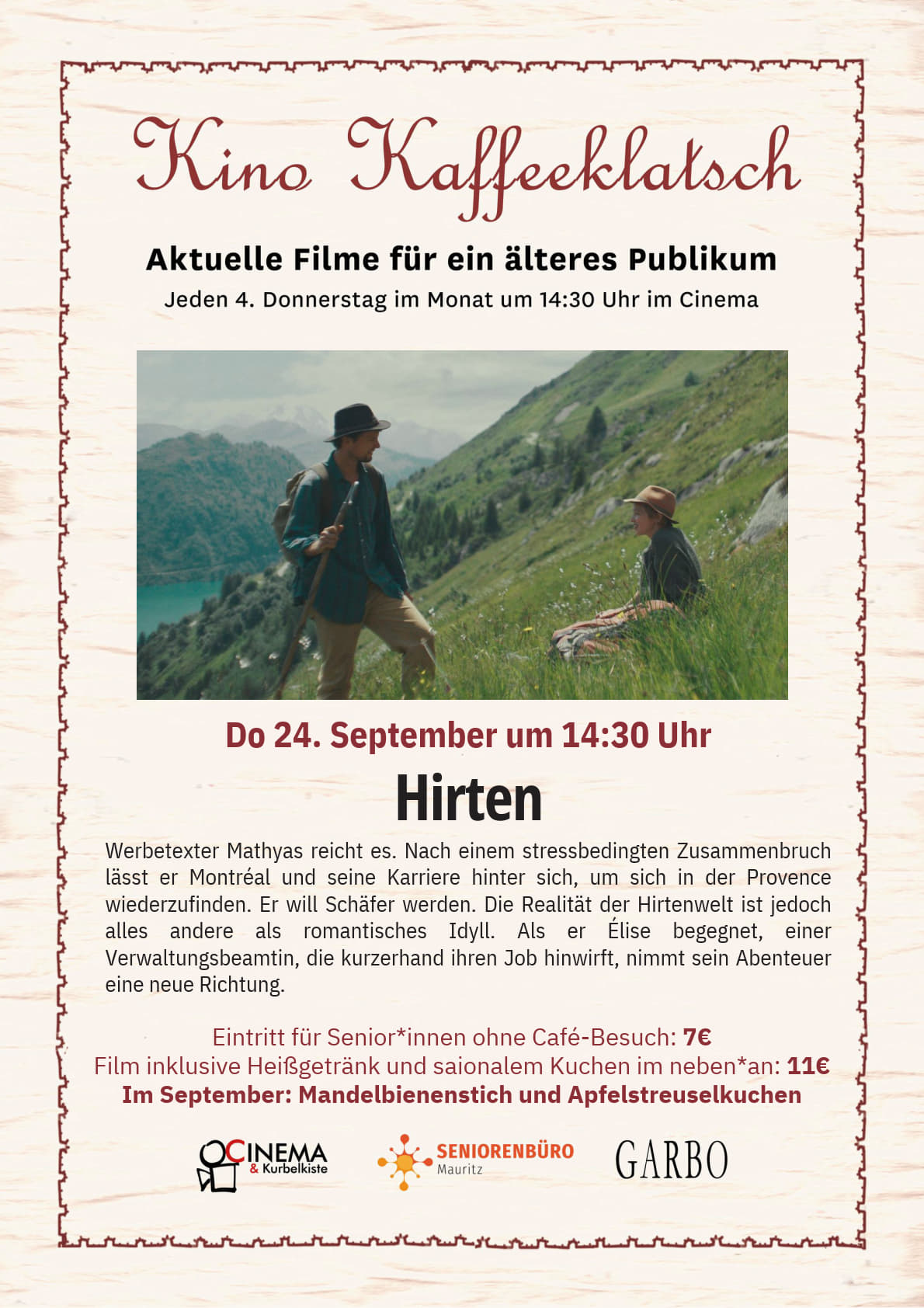Plakat für den Film Hirten am 24. September 2026