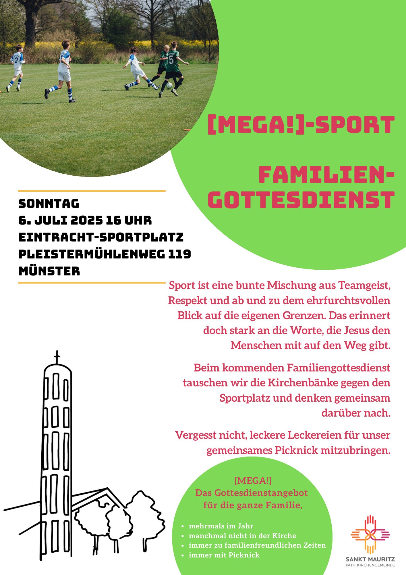 Plakat Familiengottesdienst am 6. Juli 2025