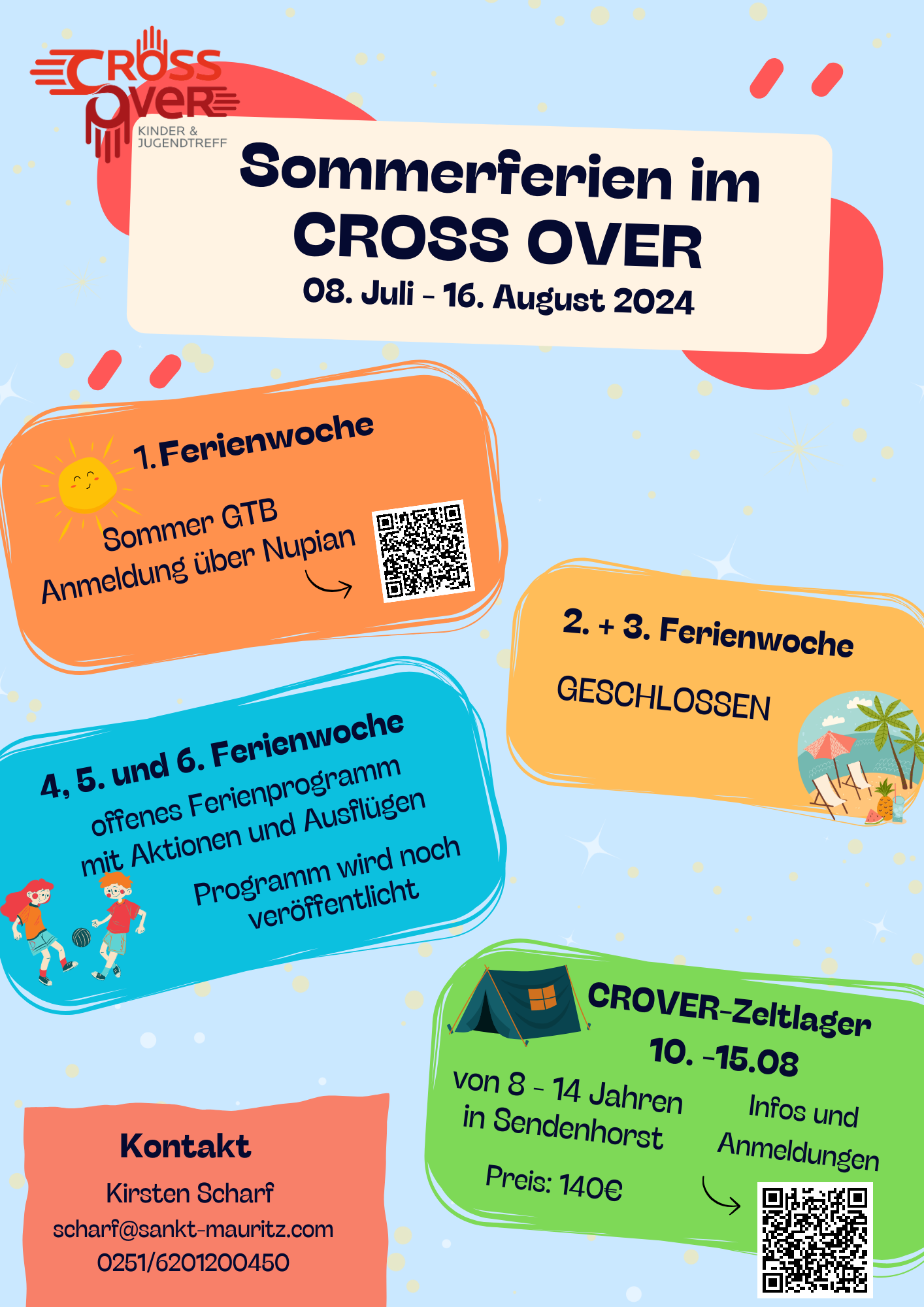 Sommerferienprogramm im Cross-Over an der Margaretakirche