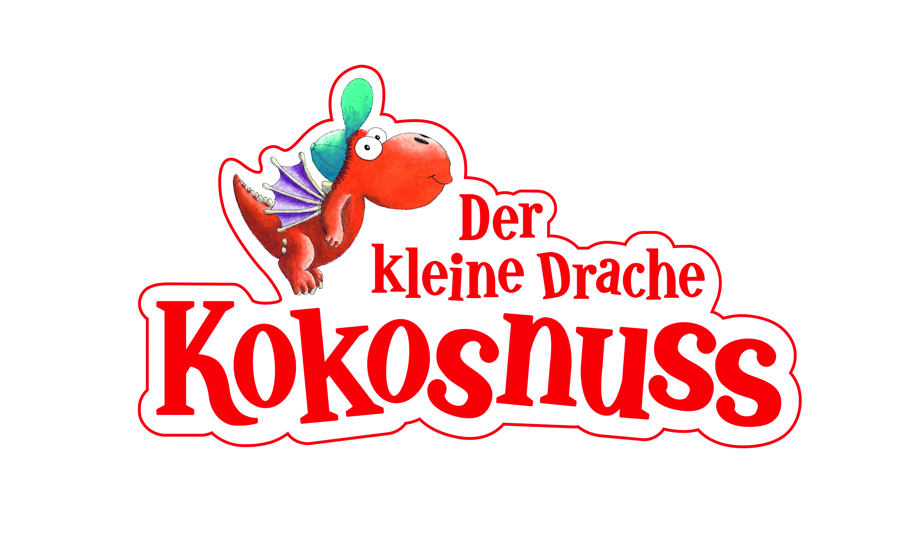 Wortbildmarke des kleinen Drachen Kokosnuss