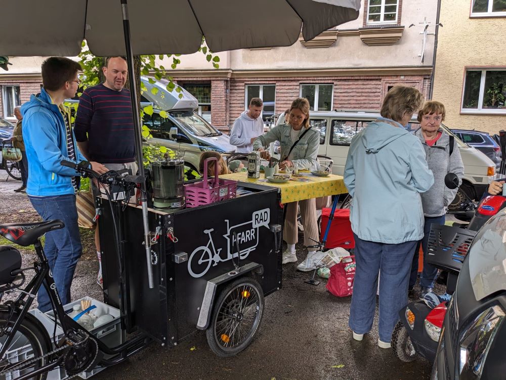 Das Pfarr-Rad auf dem Hubertimarkt