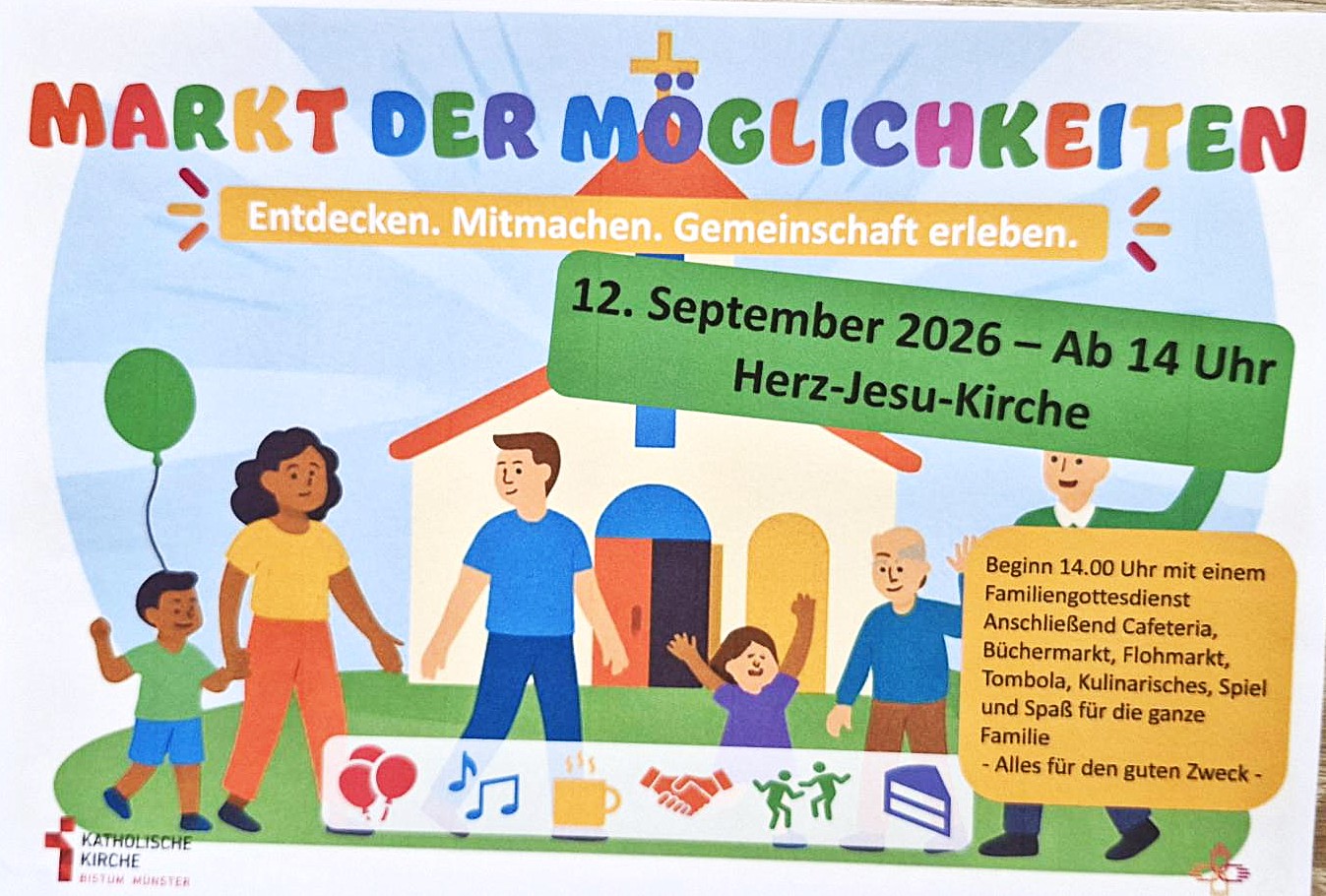 Das Plakat wirbt für das Fest