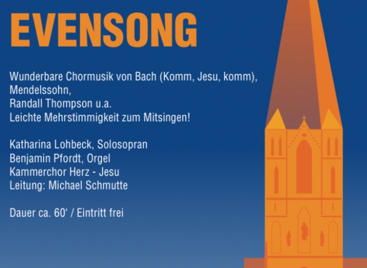 Plakat für den Evensong