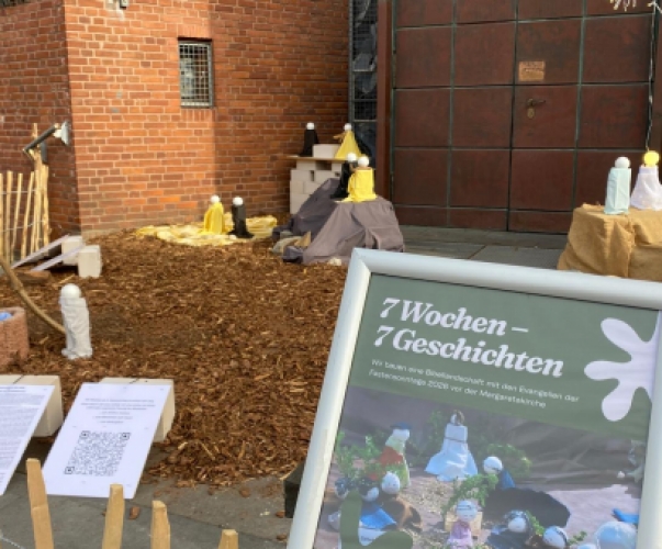 Bibellandschaft vor der Margaretakirche